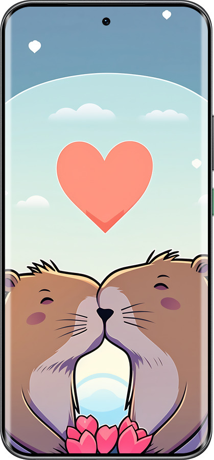 Силиконовый чехол Капибара любовь для Infinix Hot 60 Pro+ - 6027u-4125 изображение 