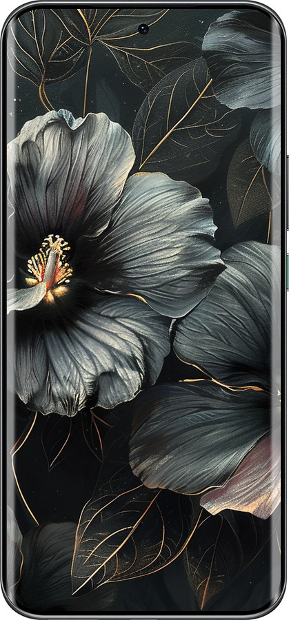 Силиконовый чехол Черные цветы для Infinix Hot 60 Pro+ - 6031u-4125 изображение 