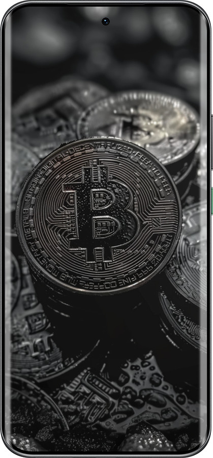 Силиконовый чехол Black Bitcoin для Infinix Hot 60 Pro+ - 6090u-4125 изображение 