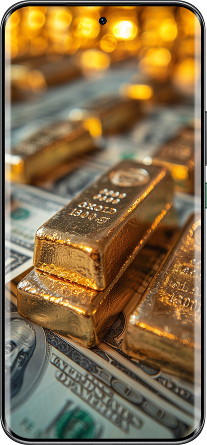 Силиконовый чехол Слитки и доллары для Infinix Hot 60 Pro+ - 6105u-4125 изображение 