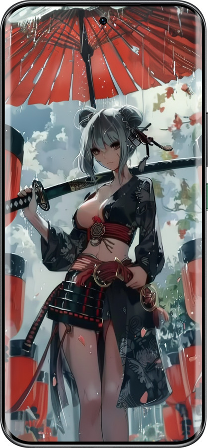 Силиконовый чехол Гейша-воин для Infinix Hot 60 Pro+ - 6124u-4125 изображение 