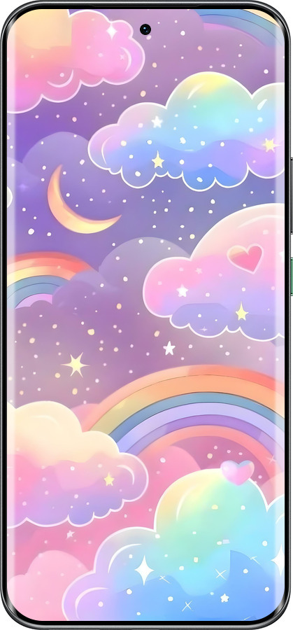 Силиконовый чехол Облака и радуга для Infinix Hot 60 Pro+ - 6312u-4125 изображение 