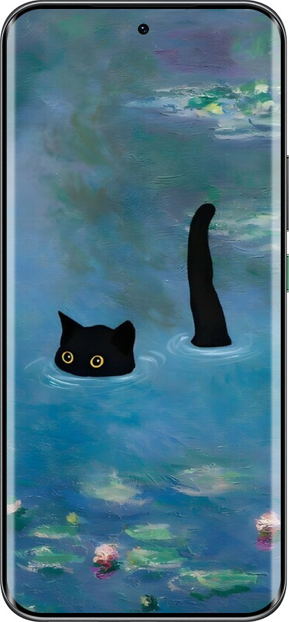 Силиконовый чехол С изображением кота и водяной лилии Monet для Infinix Hot 60 Pro+ - 6519u-4125 изображение 
