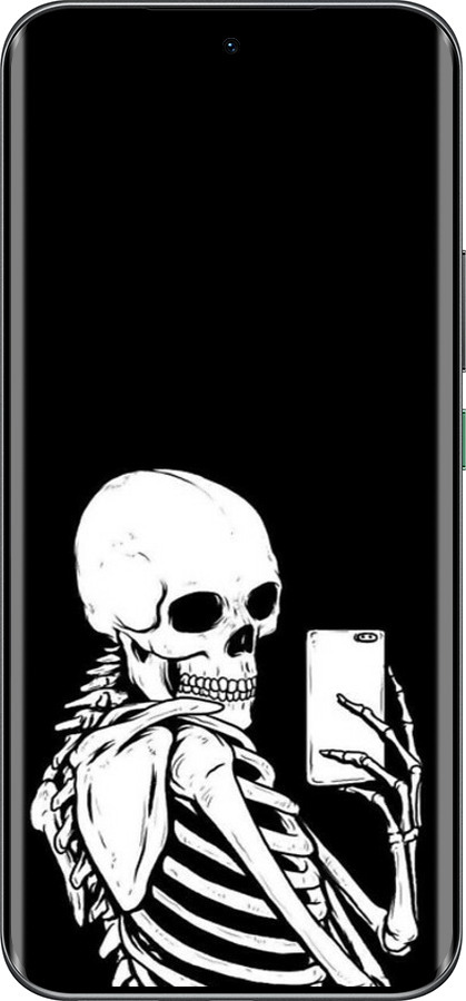 Силіконовий чехол Скелет робить Selfie для Infinix Hot 60 Pro+ - 6535u-4125 изображение 