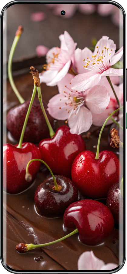 Силиконовый чехол Вишня в шоколаде для Infinix Hot 60 Pro+ - 6698u-4125 изображение 