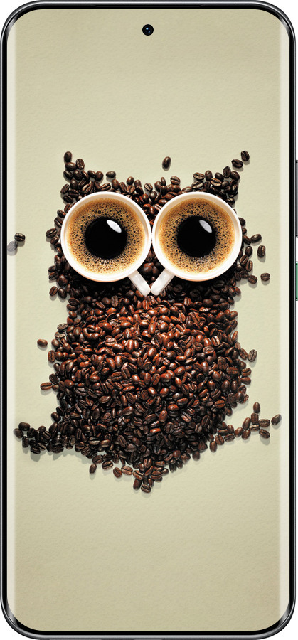 Силиконовый чехол Сова из кофе для Infinix Hot 60 Pro+ - 777u-4125 изображение 