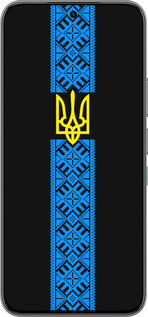 Силиконовый чехол Тризуб в вышиванке для Infinix Hot 60 Pro - 1158u-4126 изображение 