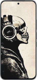 Силиконовый чехол Скелет-меломан v2 для Infinix Hot 60 Pro - 1200u-4126 изображение 