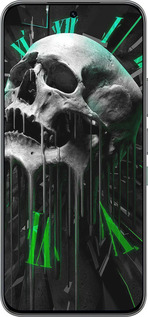 Силіконовий чехол Череп-годинник для Infinix Hot 60 Pro - 4100u-4126 изображение 