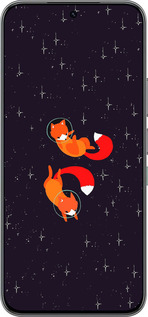 Силиконовый чехол Лисички в космосе для Infinix Hot 60 Pro - 4519u-4126 изображение 