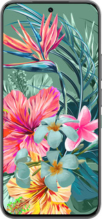 Силиконовый чехол Тропические цветы v1 для Infinix Hot 60 Pro - 4667u-4126 изображение 