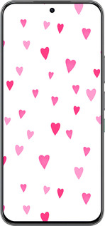 Силиконовый чехол Сердечки 2 для Infinix Hot 60 Pro - 4763u-4126 изображение 
