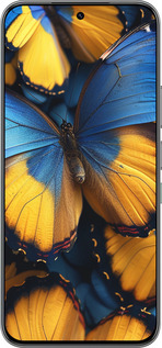 Силиконовый чехол Желто-голубые бабочки для Infinix Hot 60 Pro - 6046u-4126 изображение 