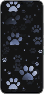 Силиконовый чехол С синими отпечатками лап для Infinix Hot 60 Pro - 6441u-4126 изображение 