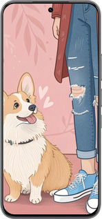 Силиконовый чехол Корги 3 для Infinix Hot 60 Pro - 6707u-4126 изображение 