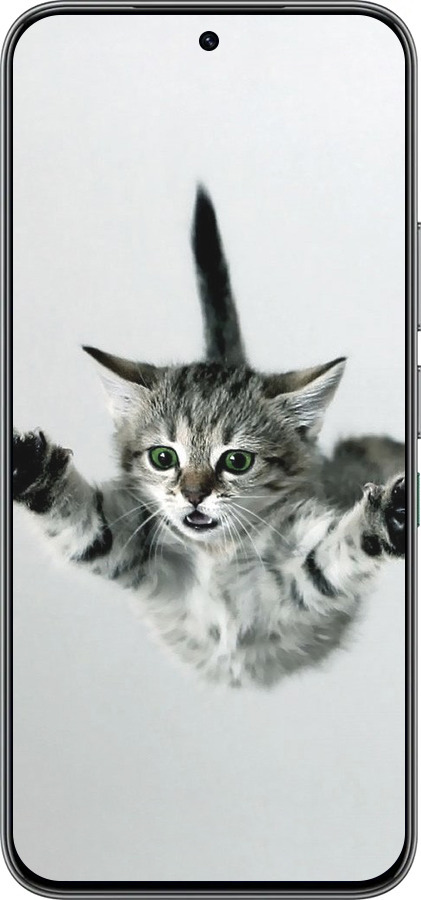 Силиконовый чехол Летящий котёнок для Infinix Hot 60 Pro - 2322u-4126 изображение 