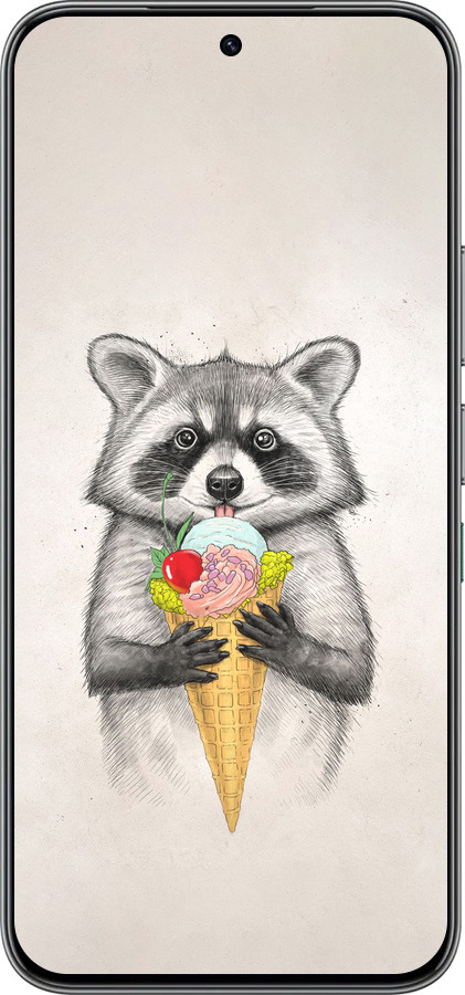 Силиконовый чехол Енотик с мороженым для Infinix Hot 60 Pro - 4602u-4126 изображение 