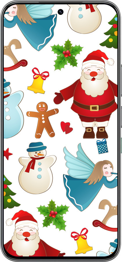 Силиконовый чехол Новогодний 1 для Infinix Hot 60 Pro - 4614u-4126 изображение 