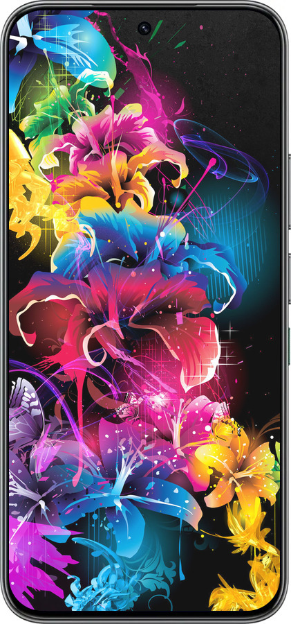 Силиконовый чехол Абстрактные цветы для Infinix Hot 60 Pro - 511u-4126 изображение 