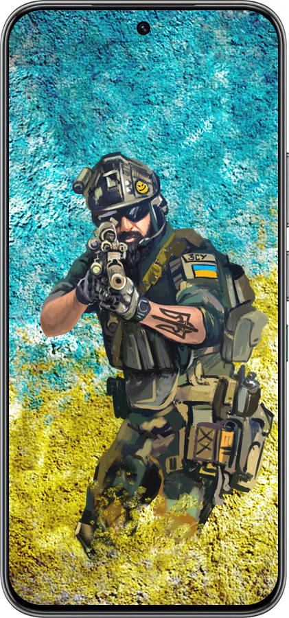 Силиконовый чехол Воин ЗСУ для Infinix Hot 60 Pro - 5311u-4126 изображение 