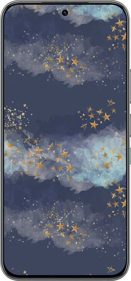 Силиконовый чехол Ночь золотые звезды для Infinix Hot 60 Pro - 5421u-4126 изображение 