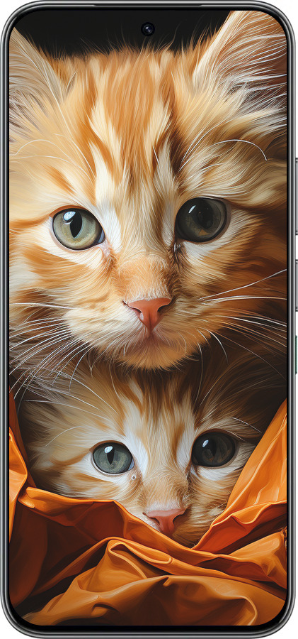 Силиконовый чехол Котики 2 для Infinix Hot 60 Pro - 5664u-4126 изображение 