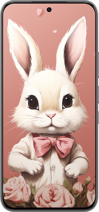 Силиконовый чехол Зайчик для Infinix Hot 60 Pro - 5669u-4126 изображение 