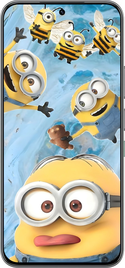 Силиконовый чехол Миньоны для Infinix Hot 60 Pro - 6386u-4126 изображение 