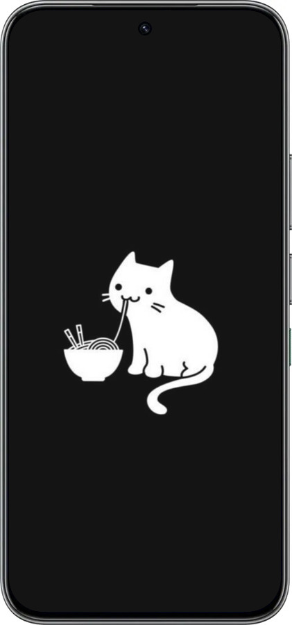 Силиконовый чехол С милым котом на черном фоне для Infinix Hot 60 Pro - 6528u-4126 изображение 