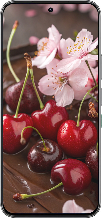 Силиконовый чехол Вишня в шоколаде для Infinix Hot 60 Pro - 6698u-4126 изображение 