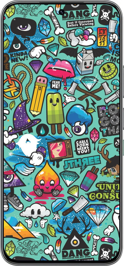 Силиконовый чехол Стикер бомбинг 1 для Infinix Hot 60 Pro - 693u-4126 изображение 