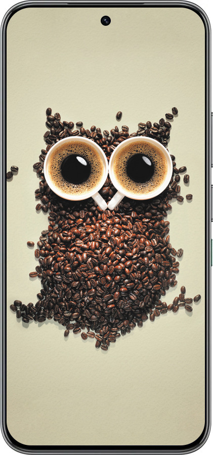 Силиконовый чехол Сова из кофе для Infinix Hot 60 Pro - 777u-4126 изображение 