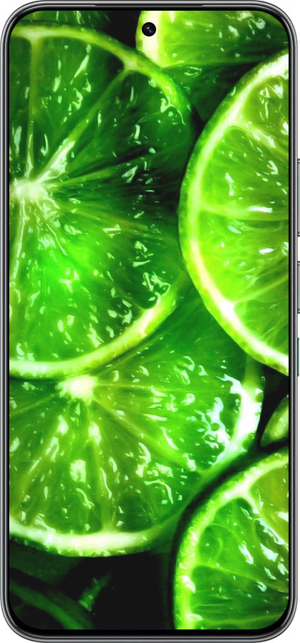 Силиконовый чехол Зелёные дольки лимона для Infinix Hot 60 Pro - 852u-4126 изображение 