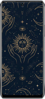 Силиконовый чехол Celestial Harmony: Sun & Moon Gold Mystic Pattern для Infinix Note 11 Pro - 6778u-2865 изображение 