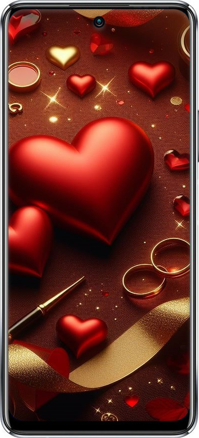 Силіконовий чехол Сердечки v3 для Infinix Note 11 Pro - 5833u-2865 изображение 