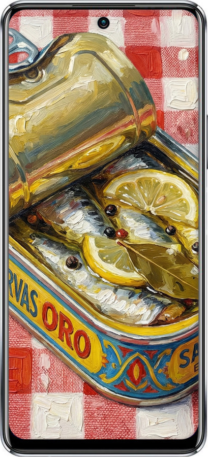 Силиконовый чехол Vintage Sardine Tin Phone для Infinix Note 11 Pro - 6772u-2865 изображение 