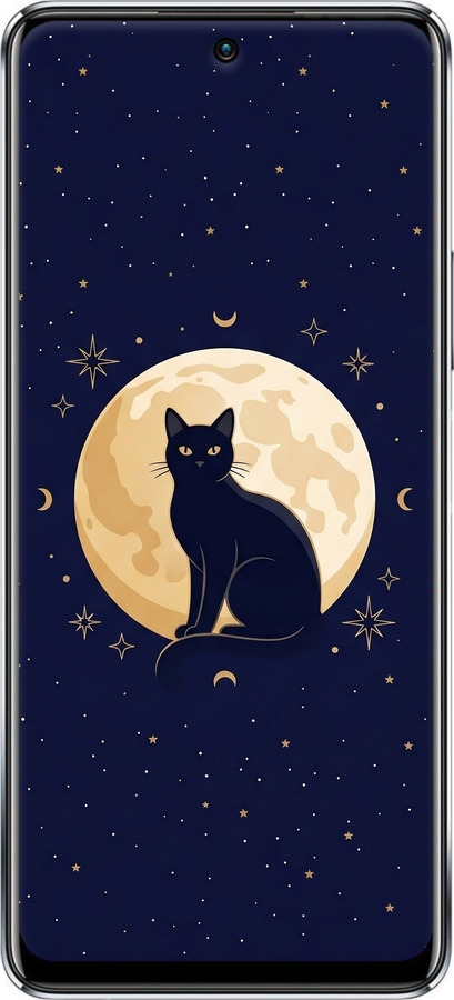 Силиконовый чехол Cute Cat Celestial/Witchy для Infinix Note 11 Pro - 6787u-2865 изображение 