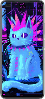 Силиконовый чехол Кот панк для Infinix Note 8 - 6311u-2710 изображение 