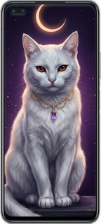 Силиконовый чехол Mystic White Cat Gothic Dark Purple Gold для Infinix Note 8 - 6805u-2710 изображение 