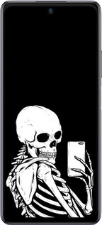 Силиконовый чехол Скелет делает Selfie для Infinix Note 10 Pro - 6535u-2709 изображение 