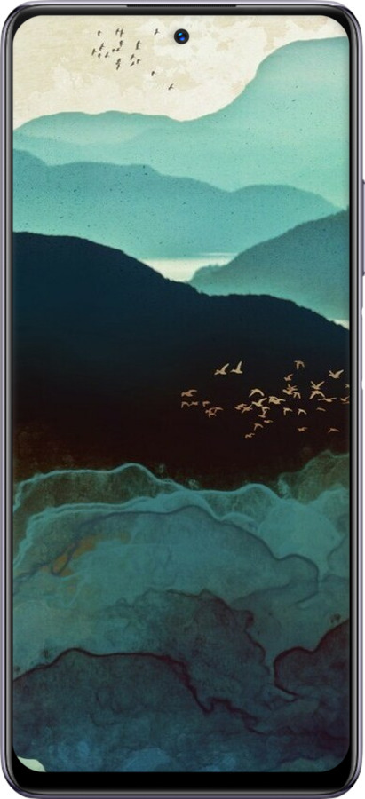 Силиконовый чехол С изображением гор Индиго для Infinix Note 10 Pro - 6484u-2709 изображение 