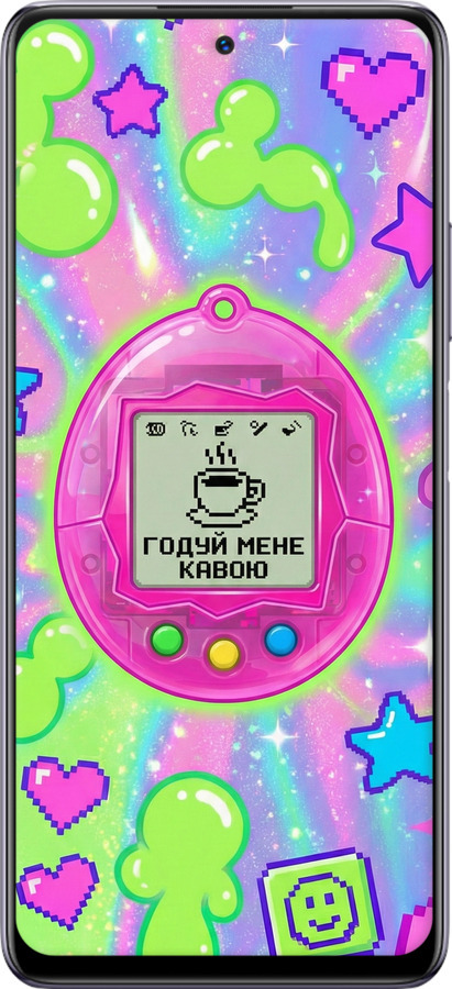 Силиконовый чехол Y2K Aesthetic Retro Pet: Годуй мене кавою для Infinix Note 10 Pro - 6784u-2709 изображение 