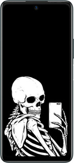 Силиконовый чехол Скелет делает Selfie для Infinix Note 10 - 6535u-2763 изображение 