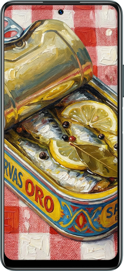 Силиконовый чехол Vintage Sardine Tin Phone для Infinix Note 10 - 6772u-2763 изображение 