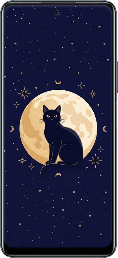 Силиконовый чехол Cute Cat Celestial/Witchy для Infinix Note 10 - 6787u-2763 изображение 