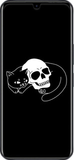 TPU чехол Із зображенням кота та черепа для Infinix Note 11 - 6491b-2754 изображение 