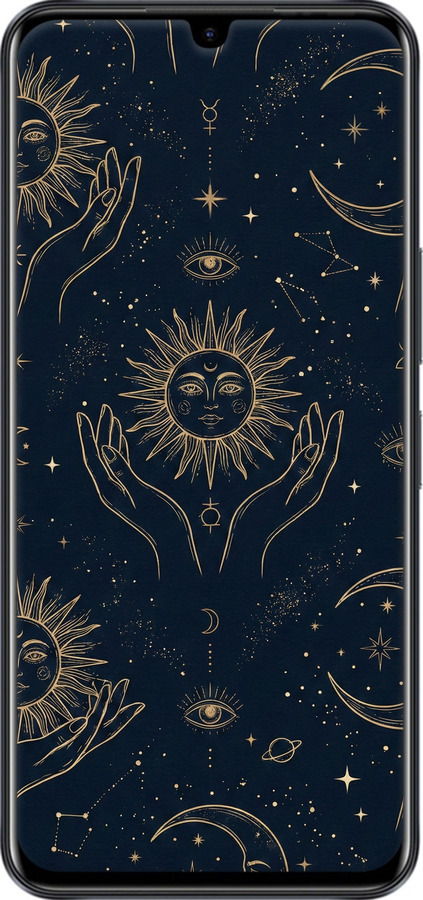 TPU чехол Celestial Harmony: Sun & Moon Gold Mystic Pattern для Infinix Note 11 - 6778b-2754 изображение 