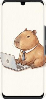 3D пластиковий матовий чехол Funny Capybara CEO Working для Infinix Note 12 - 6777m-2927 изображение 