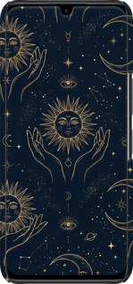 3D пластиковий матовий чехол Celestial Harmony: Sun & Moon Gold Mystic Pattern для Infinix Note 11 - 6778m-2754 изображение 