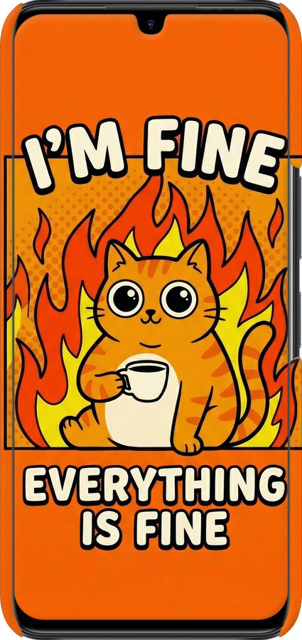 3D пластиковий матовий чехол Funny Cat для Infinix Note 12 - 6786m-2927 изображение 